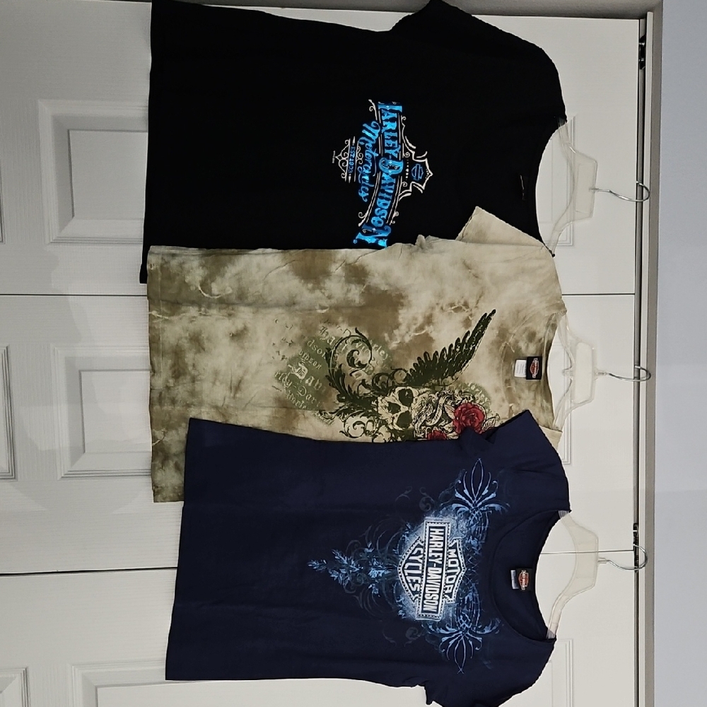 Harley-Davidson Short Sleeve Tees - Black, Beige, and Navy